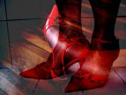 Meine Hochglanz-und rote Pumps